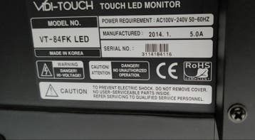 VidiTouch VT-84FK LED digiboard - Defect, voor reparatie
