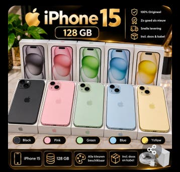 Apple iPhone 15 128gb  Zwart
