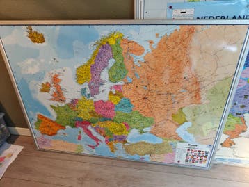 Grote whiteboard kaart van Europa