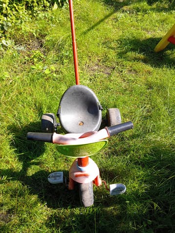 Smoby driewieler met duwstang