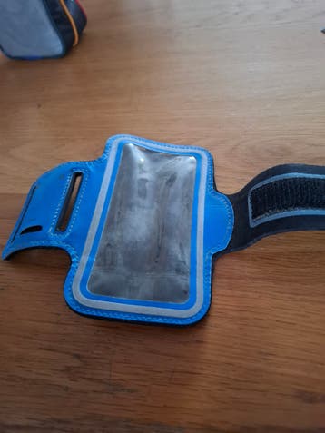 Blauwe sportarmband voor smartphone (max. 7x14 cm)