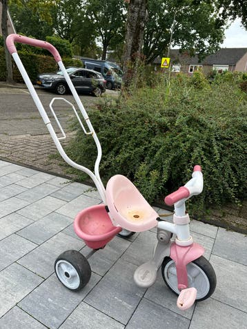 Roze driewieler met duwstang - Smoby Be Move