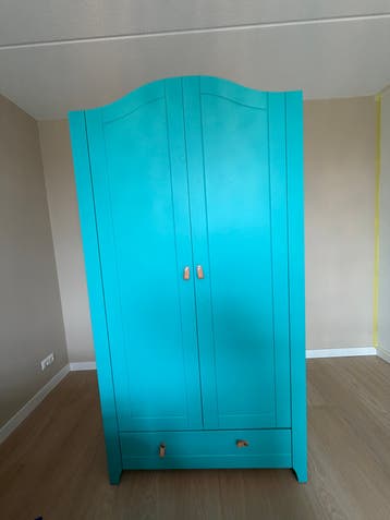Kledingkast turquoise - 210x110x55 cm gratis op te halen!