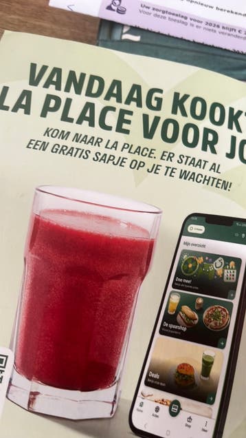 Gratis sapje bij la place