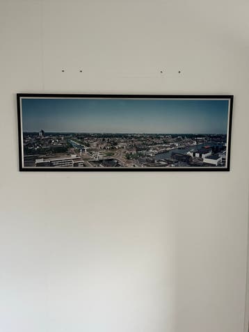 Panoramafoto Vlaardingen in lijst (45x125 cm)