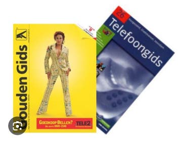 Gezocht: Telefoonboeken en Gouden Gidsen.