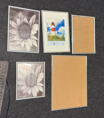 Gratis ophalen: verschillende maten foto lijsten
