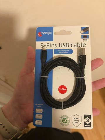 New USB-kabel voor iPhone, iPad, AirPods - 1.5m
