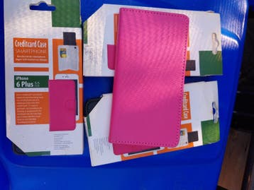 Gratis iPhone 6 Plus Creditcard Case Hoesje Roze
