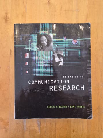 Gratis boek: Communication research - Baxter & Babbie