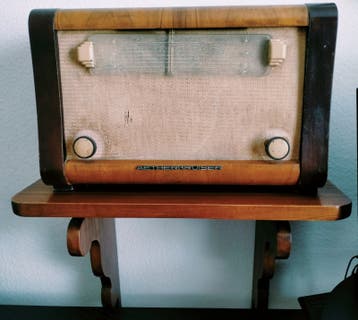 Vintage Aethercruiser Radio - Houten behuizing
