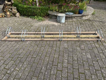 Houten fietsenrek voor 6 fietsen