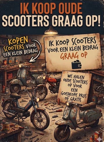 Oude scooters Gezocht