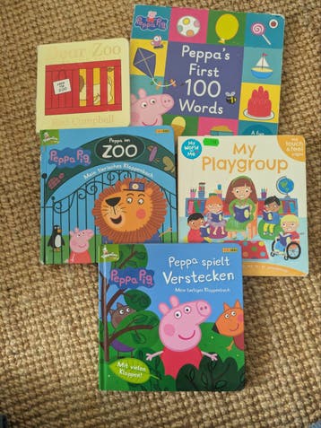 Engels & Duits Peppa Pig en andere kinderboeken - set van 5