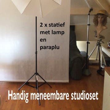 Complete fotostudio set in draagtas, nieuw in verpakking