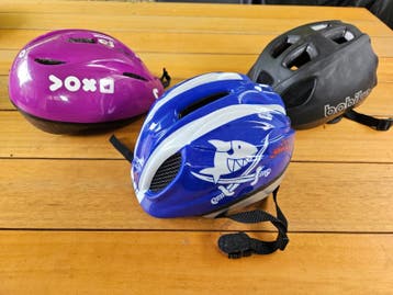 Set van 3 kinderfietshelmen - Diverse kleuren en maten