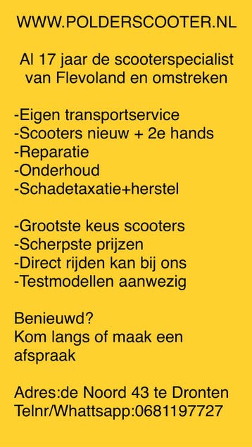 scooter kopen betaalbaar met garantie+testmodellen aanwezig!