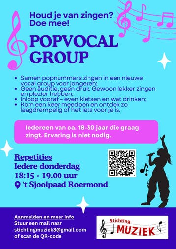 Popvocal group Roermond zingen voor jongeren