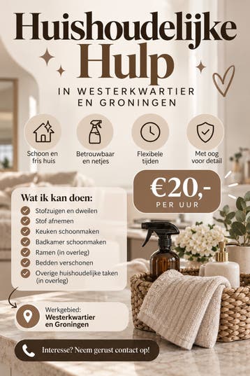 Huishoudelijke hulp aangeboden