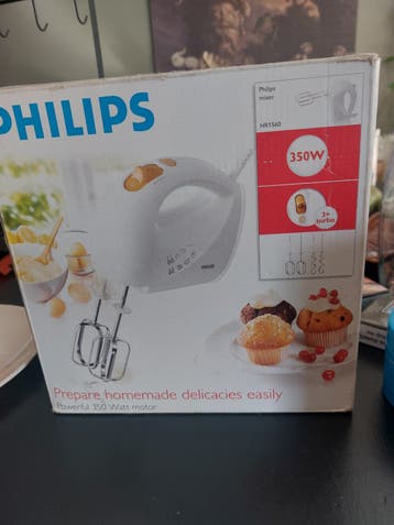 Philips HR1560 Handmixer - Ouder model met gardes