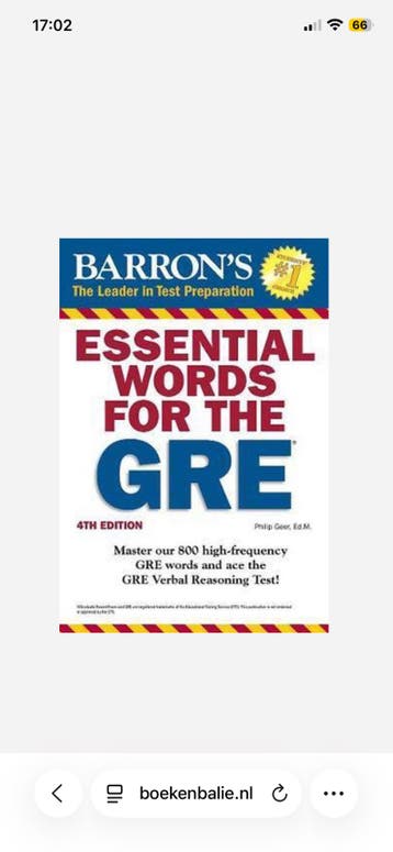 GRATIS - Essential Words for the GRE 4th edition