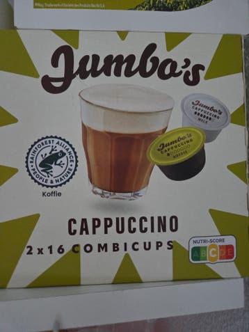 Dolce gusto (jumbo merk) cappucino en lungo grande cupjes