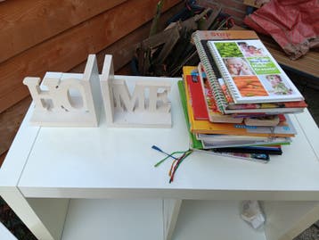 kookboeken en boekensteunen