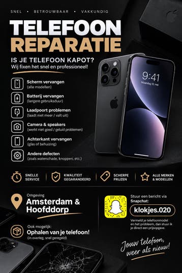 Telefoon Reparatie Amsterdam & Hoofddorp