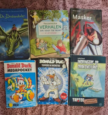 Diverse kinderboeken: Donald Duck, Sprookjes, Fictie