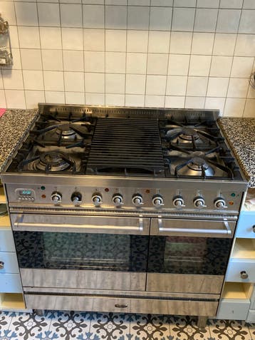 Boretti gasfornuis 90cm met 5 pitten en dubbele oven
