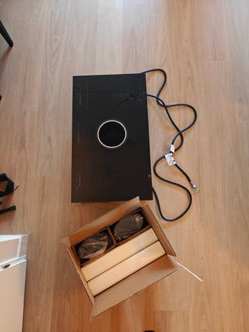 Exquisit EKI8092 inductie kookplaat + afzuiging (gebarsten)