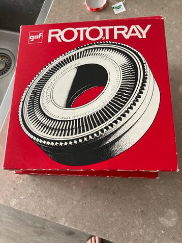 GAF RotoTray en Easy-Edit Slide Tray voor diaprojector