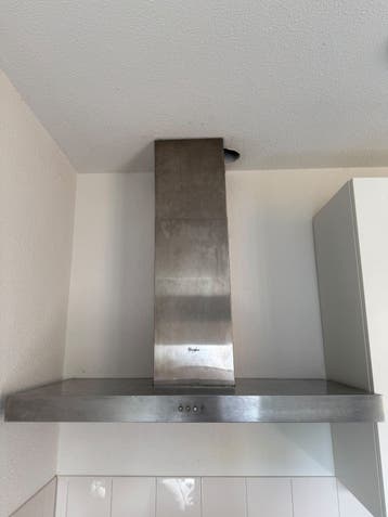 VANDAAG GRATIS Whirlpool afzuigkap - RVS wandschouwkap -90cm