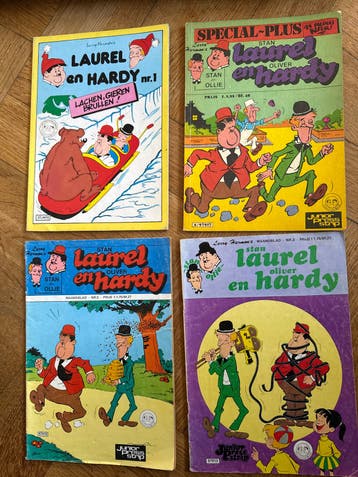 4 Laurel en Hardy stripboeken - 3x 1979, 1x1984