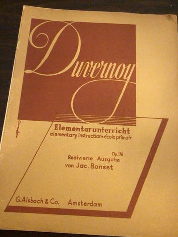 Duvernoy Elementarunterricht Op. 176 - Pianolesboek