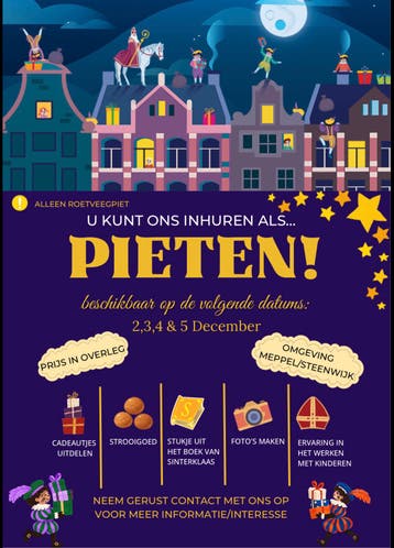 2 pieten te huur
