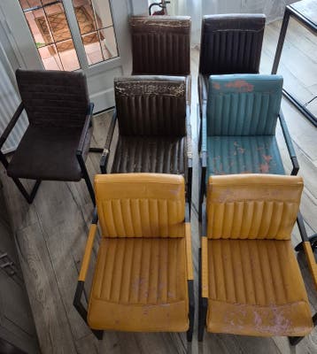 7 stoelen gratis af te halen - diverse kleuren en materialen