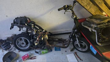 gratis scooter frame met kenteken
