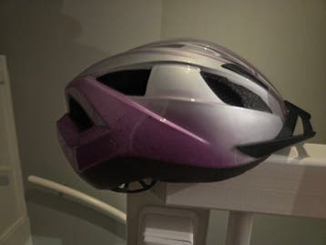 Crivit Fietshelm - Zilver/Paars