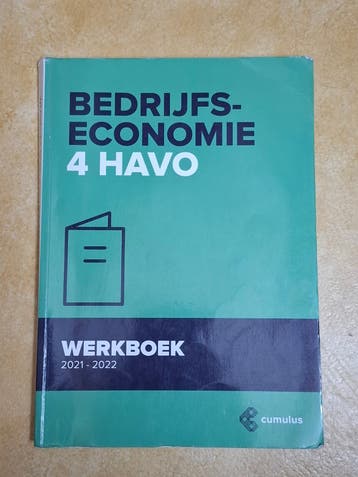 Bedrijfseconomie 4 HAVO Werkboek 2021-2022