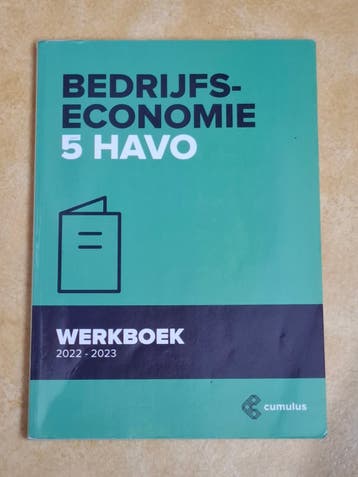 Bedrijfseconomie 5 HAVO Werkboek 2022-2023