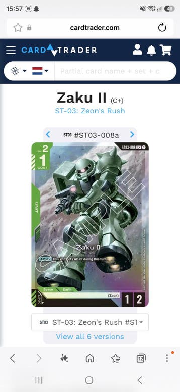 gezocht zaku II c+ gundam liefst ruilen