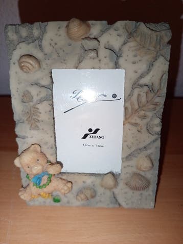 Fotolijstje Strand met Katje * 5cmx7.6 cm zie beschrijving