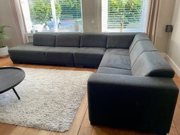 Hoekbank antraciet