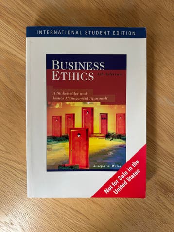 Business Ethics 4th Edition - Joseph W. Weiss