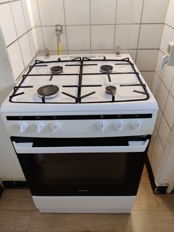 Inventum Vrijstaand Gasfornuis met Oven - Wit
