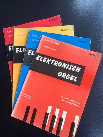 Carlo West Leerboek Elektronisch Orgel - Boek 1, 2, 4, 7