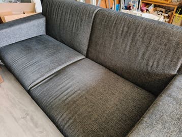 Comfortabele donkergrijze 2-zitsbank 2.00x90x90