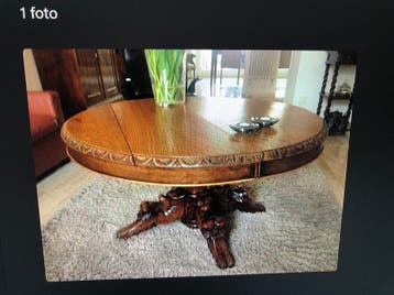 Mooie eiken salontafel ook wel vossekop tafel