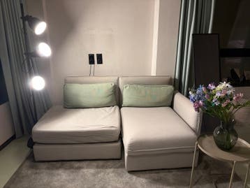 FREE Comfortable two-seater sofa with chaise longue